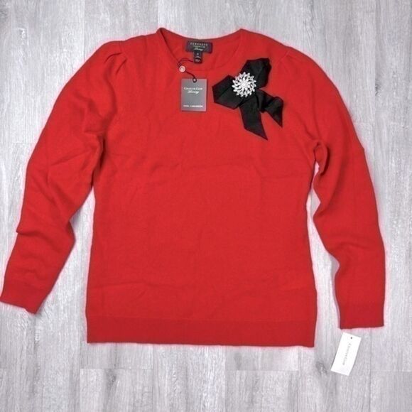 Red Cashmere Sweater M - Picture 1 of 5